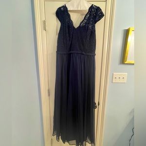 Navy formal floor length dress